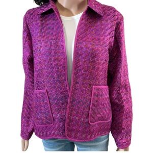 Vintage‎ Norm Thompson Handwoven Silk Jacket Size S